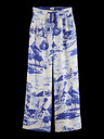 Scotch & Soda Pantaloni cu model albastru pentru femei Scotch & Soda Eleni