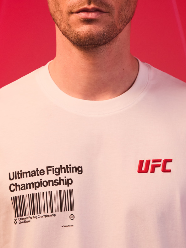 Celio Tricou imprimat alb pentru bărbați Celio UFC