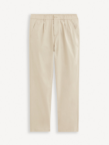 Celio Pantaloni chino bej pentru bărbați Celio Jopaper