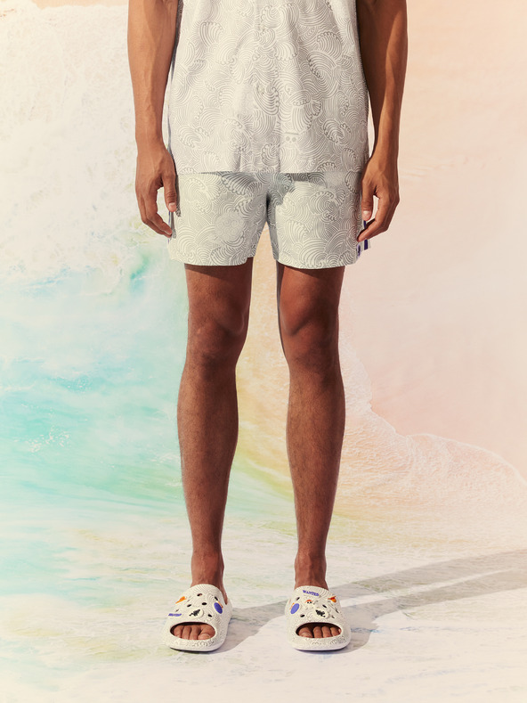 Celio Costume de baie cu model alb pentru bărbați Celio One Piece