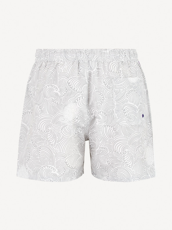 Celio Costume de baie cu model alb pentru bărbați Celio One Piece