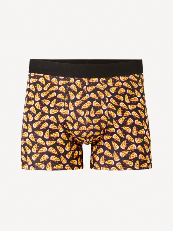Celio Boxer negru pentru bărbați Celio Jibopizza