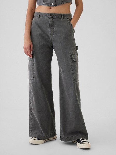 GAP Pantaloni cu buzunare Baggy Khaki Cargo GAP