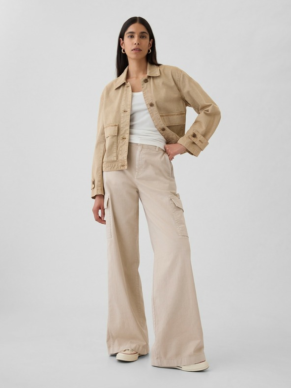 GAP Pantaloni cu buzunare Baggy Khaki Cargo GAP
