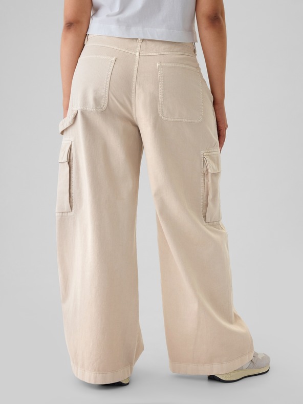 GAP Pantaloni cu buzunare Baggy Khaki Cargo GAP