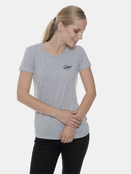 Sam 73 Tricou gri pentru femei cu imprimeu SAM 73
