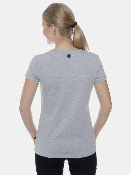Sam 73 Tricou gri pentru femei cu imprimeu SAM 73