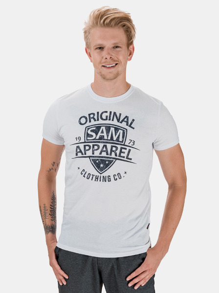 Sam 73 Tricou imprimat alb pentru bărbați SAM 73 Liam