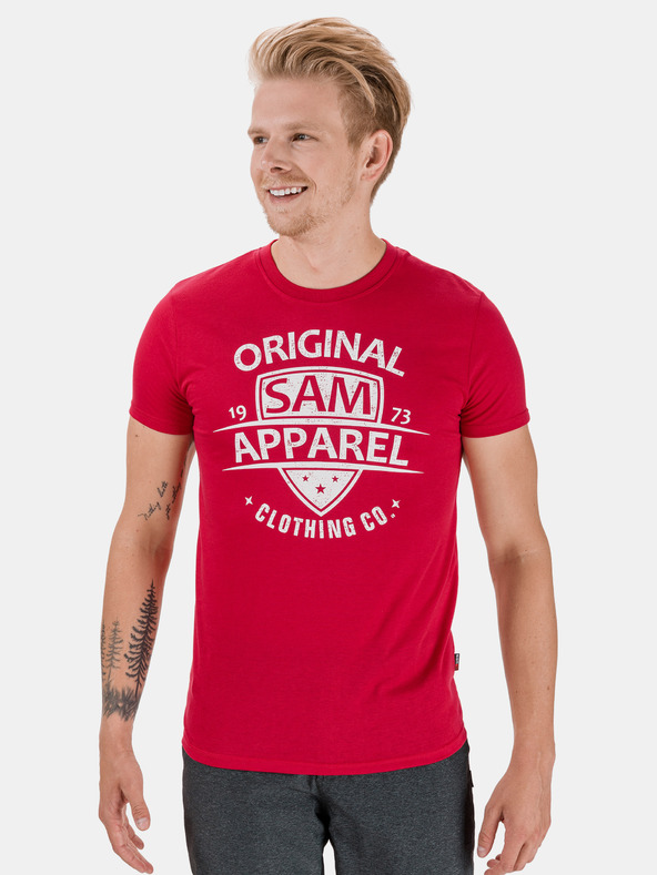 Sam 73 Tricou roșu tipărit pentru bărbați SAM 73 Liam