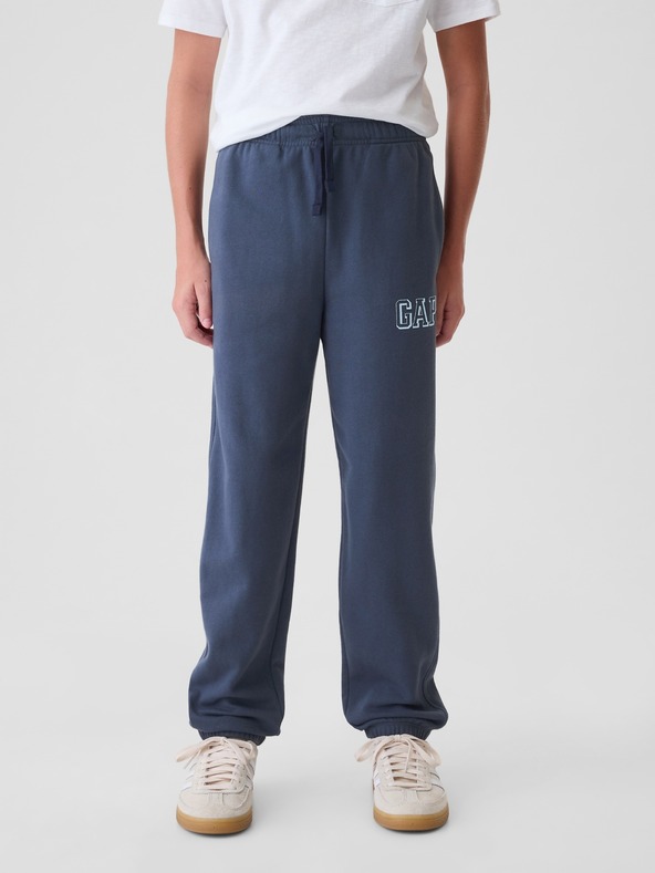 GAP Pantaloni de trening fleece logo army pentru copii GAP