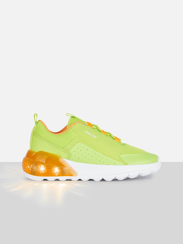 Geox Pantofi sport pentru băieți verde deschis Geox Activart illuminus