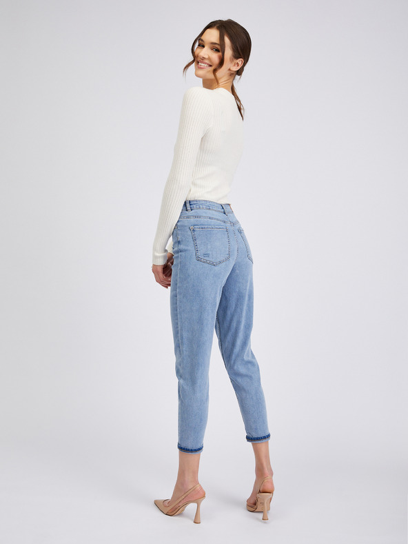 Orsay Jeans scurți light blue mom fit pentru femei ORSAY