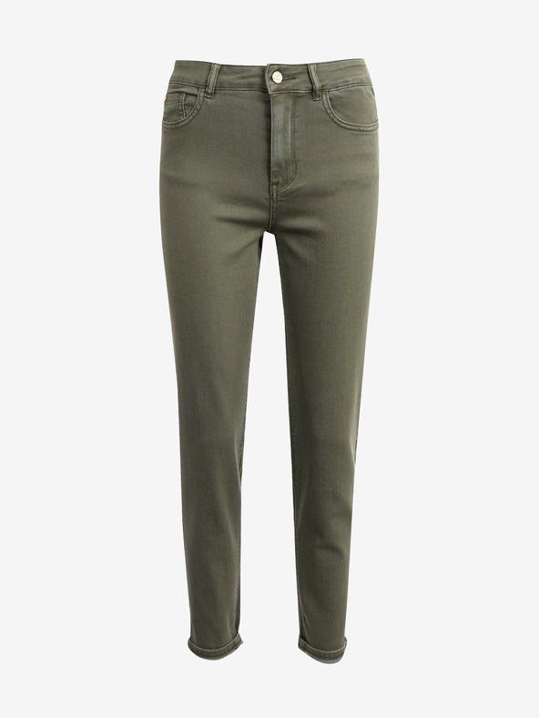 Orsay Blugi cropped mom fit de culoare verde pentru femei ORSAY