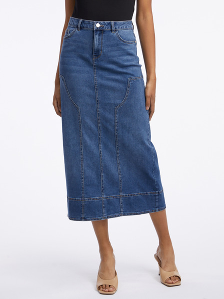 Orsay Fusta maxi denim de dama albastru inchis ORSAY