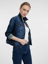 Orsay Jachetă din denim albastru închis pentru femei ORSAY