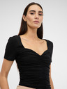 Orsay Tricou negru cu mânecă scurtă pentru femei ORSAY