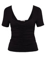 Orsay Tricou negru cu mânecă scurtă pentru femei ORSAY