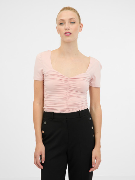 Orsay Tricou roz deschis cu mânecă scurtă pentru femei ORSAY