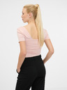 Orsay Tricou roz deschis cu mânecă scurtă pentru femei ORSAY