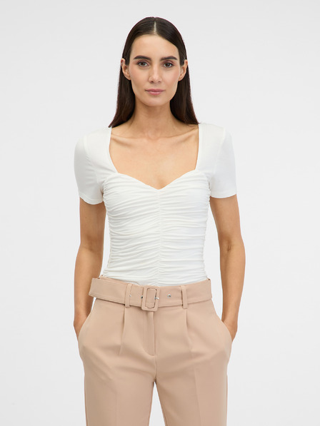 Orsay Tricou crem cu mânecă scurtă pentru femei ORSAY