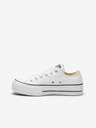 Converse Adidași Converse Chuck Taylor All Star albi cu platformă din pânză