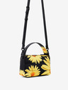 Desigual Geantă de mână cu flori Desigual Lacroix Margaritas galbenă și neagră pentru femei