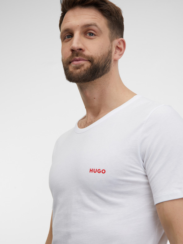 HUGO Cămașă HUGO albă pentru bărbați