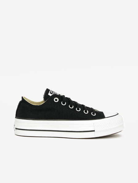 Converse Adidași Converse Chuck Taylor All Star negri cu platformă din pânză