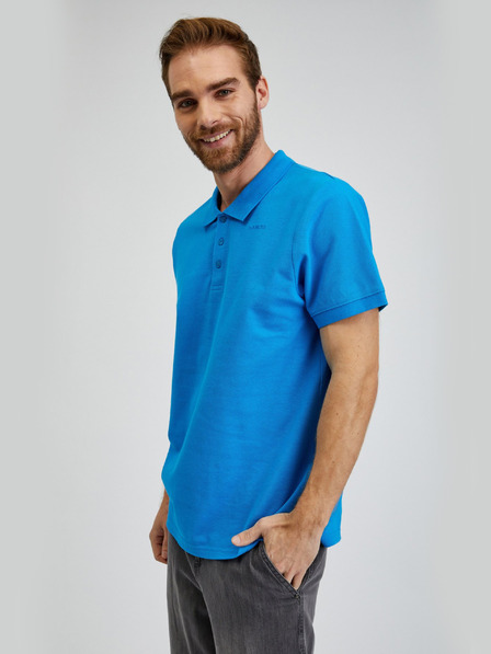 Sam 73 Tricou polo albastru din bumbac pentru bărbați SAM73 Chryz