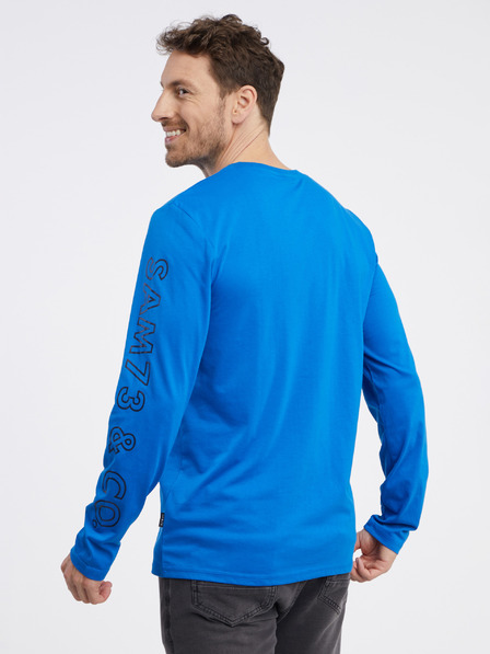 Sam 73 Tricou albastru cu mânecă lungă pentru bărbați SAM 73 Regulus