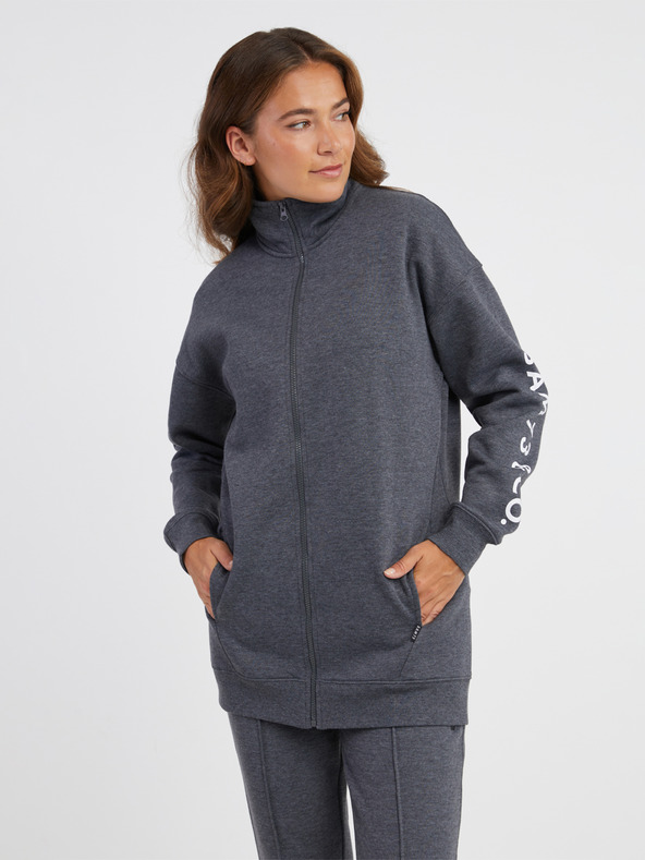 Sam 73 Hanorac gri cu fermoar pentru femei SAM 73 Asajj