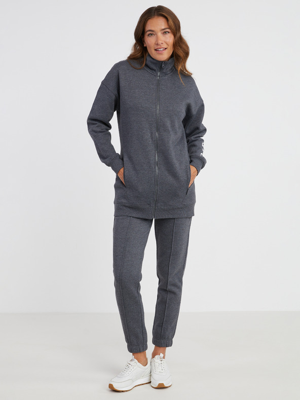 Sam 73 Hanorac gri cu fermoar pentru femei SAM 73 Asajj