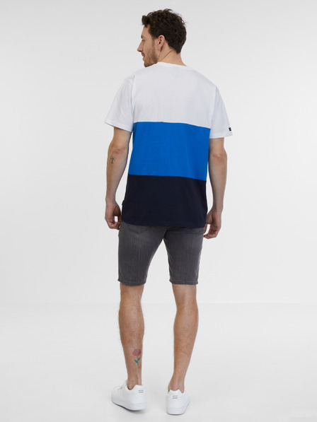 Sam 73 Tricou alb și albastru pentru bărbați SAM 73 Norman