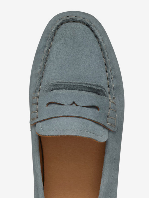 Geox Mocasini verde deschis pentru femei Geox Kosmopolis + Grip