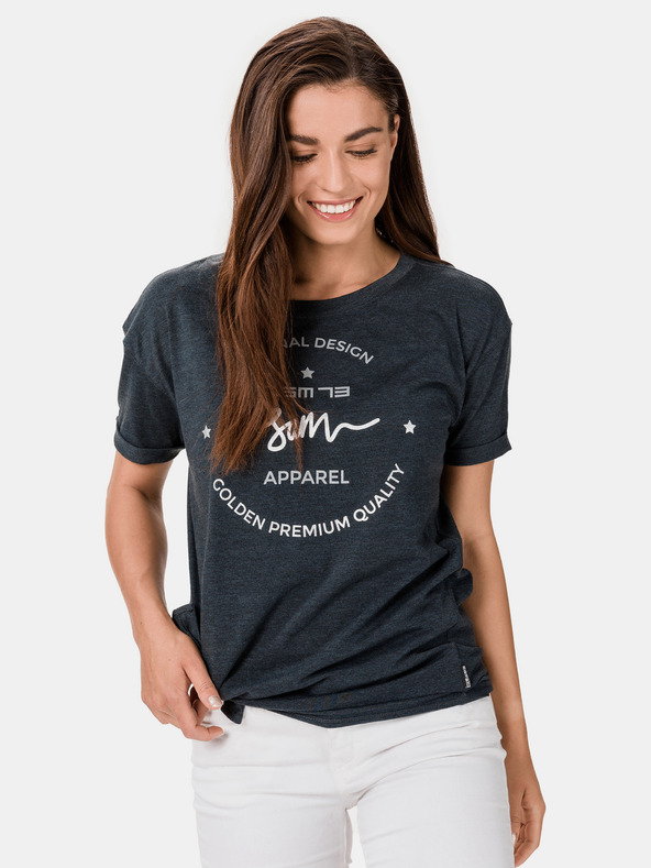 Sam 73 Tricou de damă gri închis cu imprimeu SAM 73 Annabel