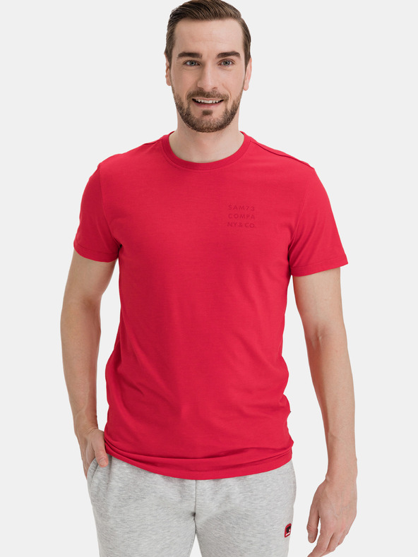 Sam 73 Tricou roșu pentru bărbați SAM 73