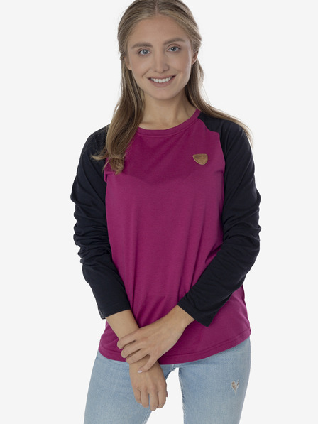 Sam 73 Tricou de damă negru și roz SAM 73