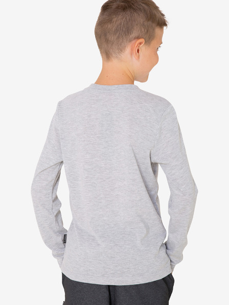 Sam 73 Tricou gri deschis pentru băieți cu imprimeu SAM 73