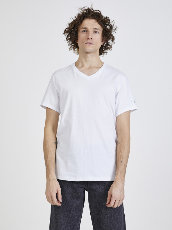 Sam 73 Tricou alb pentru bărbați SAM 73 Blane