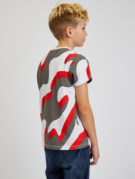 Sam 73 Tricou cu model pentru băieți gri și roșu SAM 73 Oscar