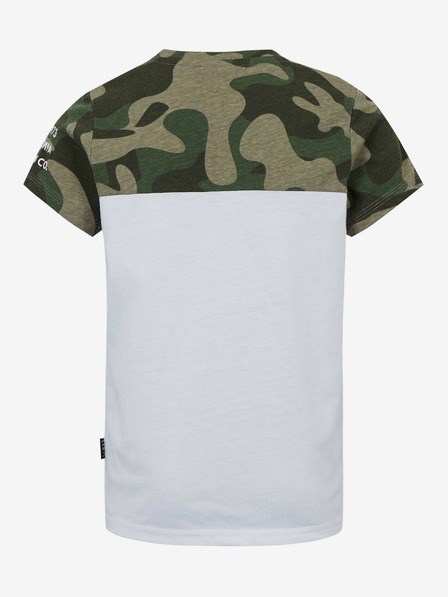 Sam 73 Tricou cu model pentru băieți alb și kaki SAM 73 Moses