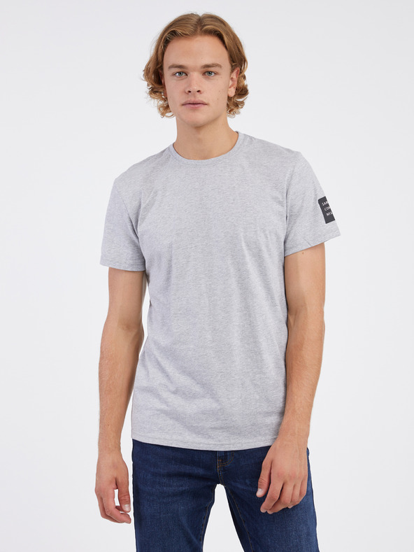 Sam 73 Tricou bărbătesc gri deschis cu dungi SAM 73 Freddie