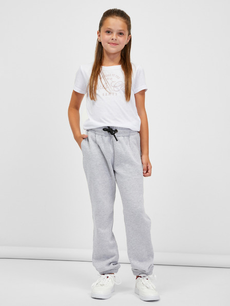Sam 73 Pantaloni de trening gri deschis cu dungi pentru copii SAM 73 Riardin