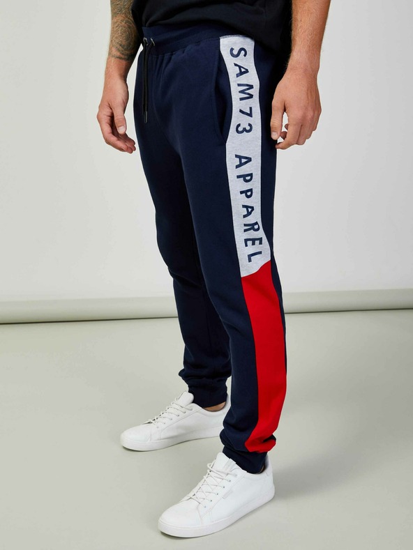 Sam 73 Pantaloni de trening pentru bărbați albastru închis SAM 73 Aldon