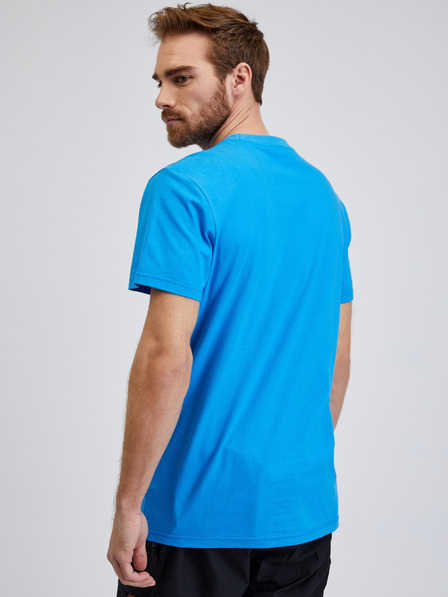 Sam 73 Tricou bărbătesc albastru din bumbac cu imprimeu SAM73 Almandit