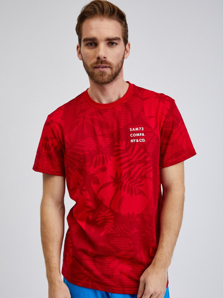 Sam 73 Tricou cu imprimeu SAM73 Sculptor roșu pentru bărbați