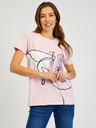 Sam 73 Tricou imprimat roz pentru femei SAM73 Musca