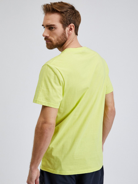 Sam 73 Tricou bărbătesc galben din bumbac cu buzunar SAM73 Fenaklid