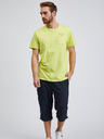 Sam 73 Tricou bărbătesc galben din bumbac cu buzunar SAM73 Fenaklid