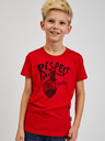 Sam 73 Tricou imprimat roșu pentru băieți SAM73 Scutum